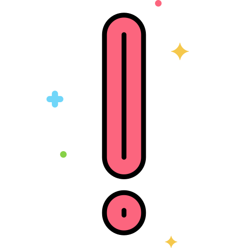 Exclamation mark Flaticons Lineal Color icon