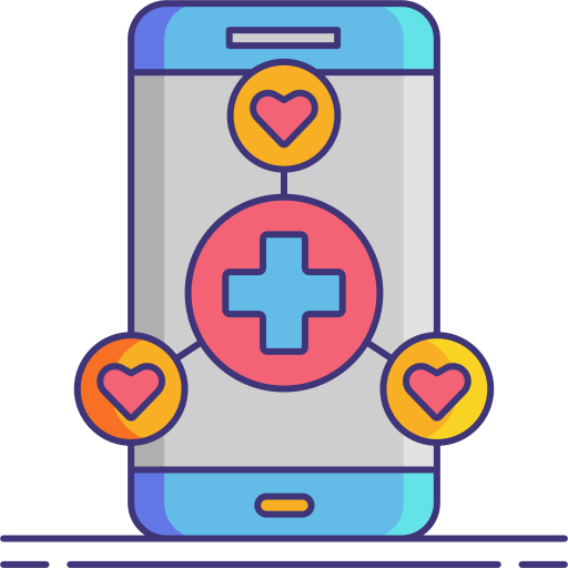 telemedicina Flaticons Lineal Color icono