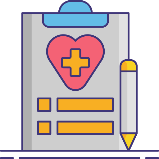 Medical report Flaticons Lineal Color icon