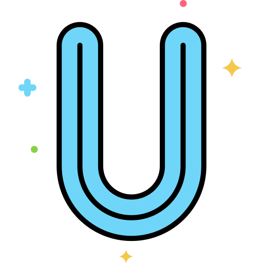 Letter u Flaticons Lineal Color icon