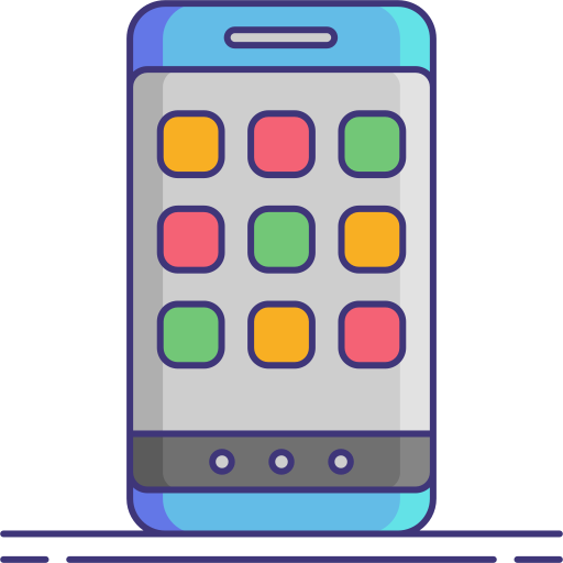 teléfono inteligente Flaticons Lineal Color icono