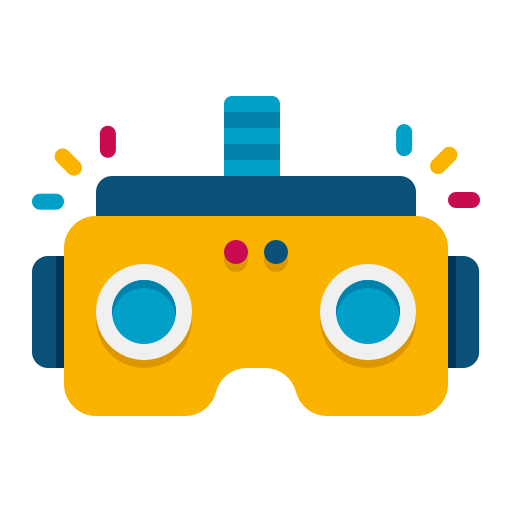 gafas de realidad virtual Flaticons Flat icono
