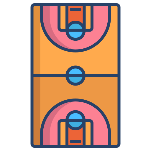 Basketball court Icongeek26 Linear Colour icon