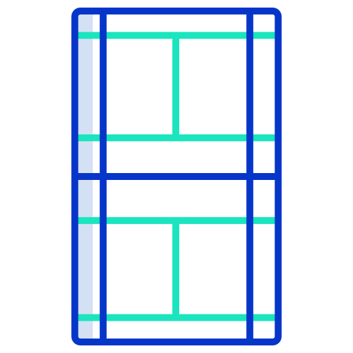 quadra de badminton Icongeek26 Outline Colour Ícone
