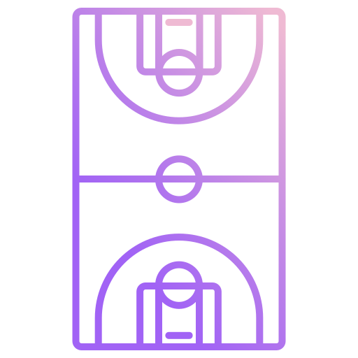 basketball platz Icongeek26 Outline Gradient icon