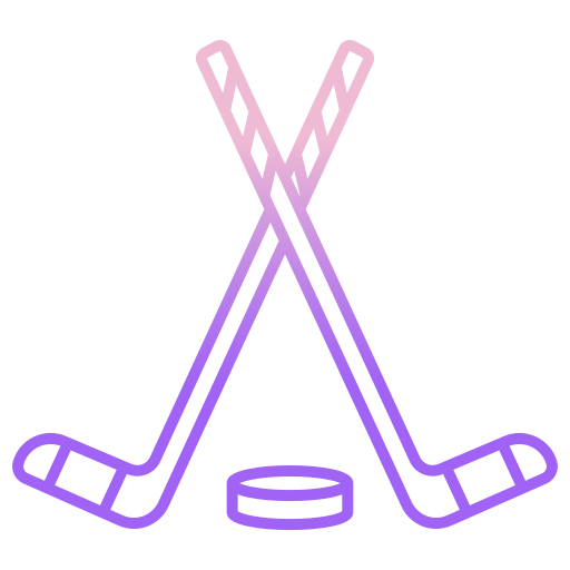 hockey sobre hielo Icongeek26 Outline Gradient icono