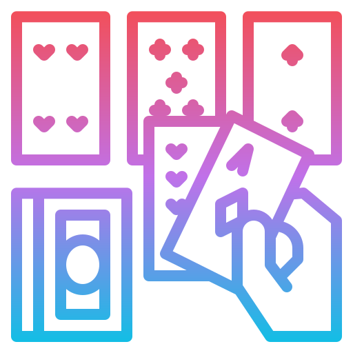 gioco di poker Iconixar Gradient icona