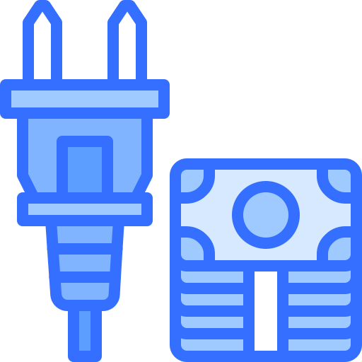 Plug Coloring Blue icon