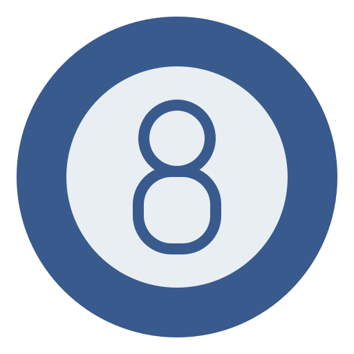 Eight ball Iconixar Flat icon