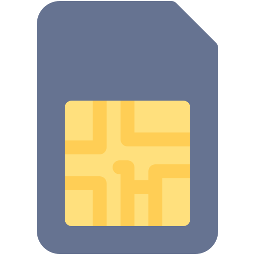 sim karte Generic color fill icon