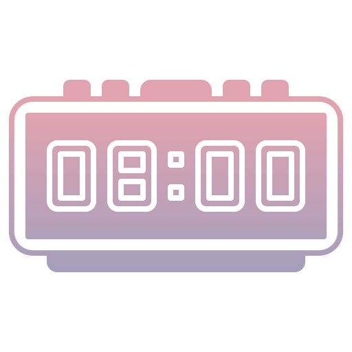 Digital clock Generic gradient outline icon