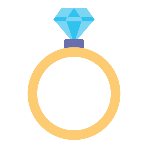 Diamond ring Good Ware Flat icon