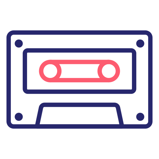 カセットテープ Generic color outline icon