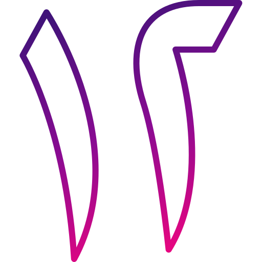 Numerical symbol Generic gradient outline icon