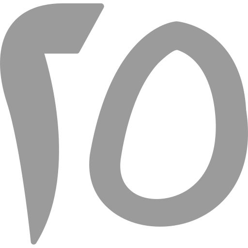 Numerical symbol Generic color fill icon