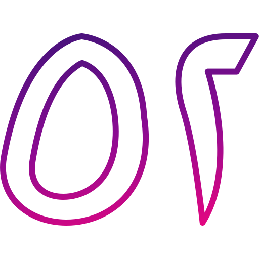 simbolo numerico Generic gradient outline icona