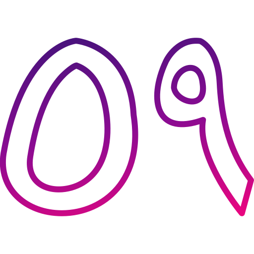 símbolo numérico Generic gradient outline Ícone