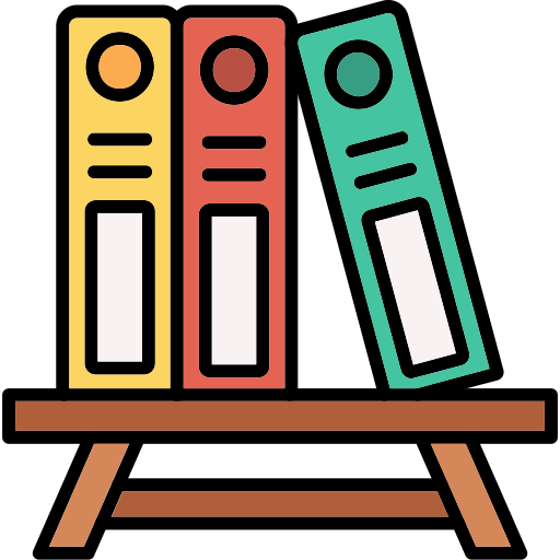 boekenplank Generic color lineal-color icoon