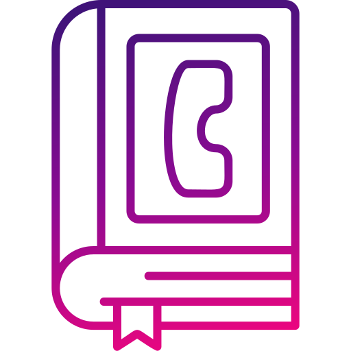 Phone book Generic gradient outline icon