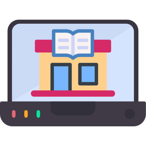 biblioteca en línea Generic color fill icono