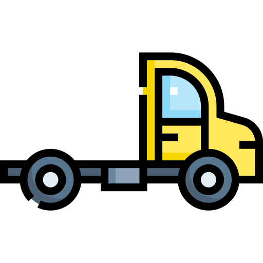 semi camión Detailed Straight Lineal color icono