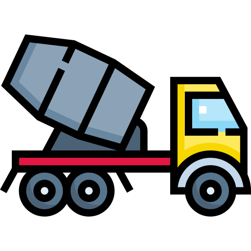 camión hormigonera Detailed Straight Lineal color icono