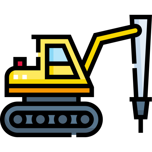 excavador Detailed Straight Lineal color icono