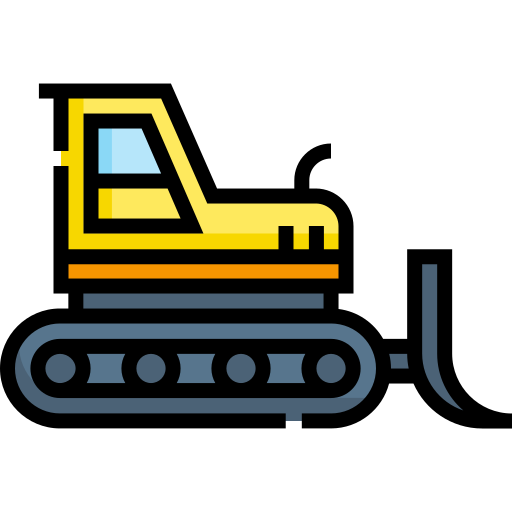 bulldozer Detailed Straight Lineal color icon