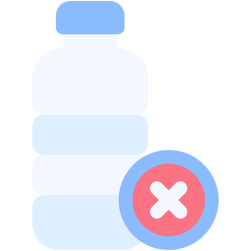 geen plastic flessen Generic color fill icoon