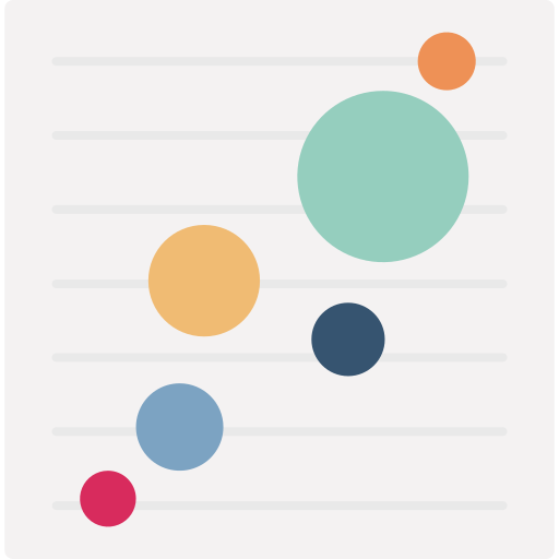 gráfico de burbujas Generic color fill icono