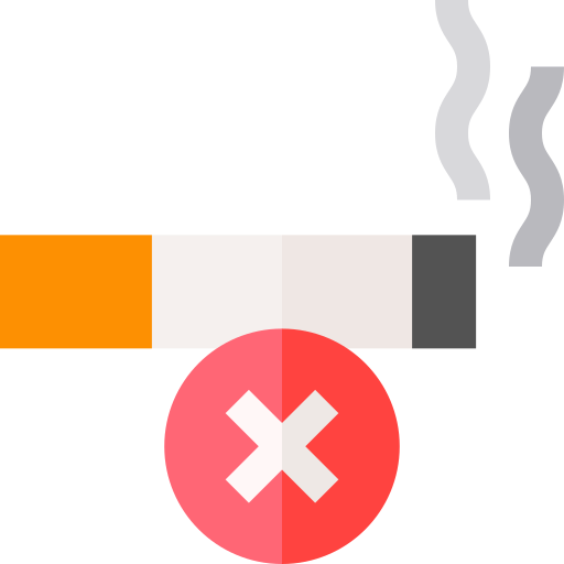 interdiction de fumer Basic Straight Flat Icône