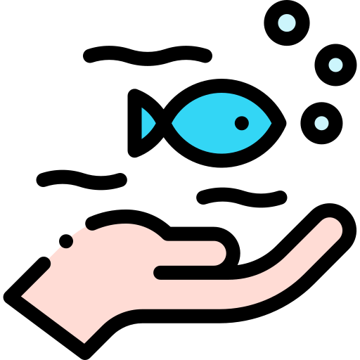 해양 생물 Detailed Rounded Lineal color icon
