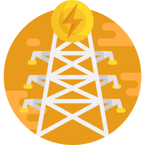 elektrischer turm Detailed Flat Circular Flat icon