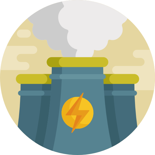 Nuclear plant Detailed Flat Circular Flat icon