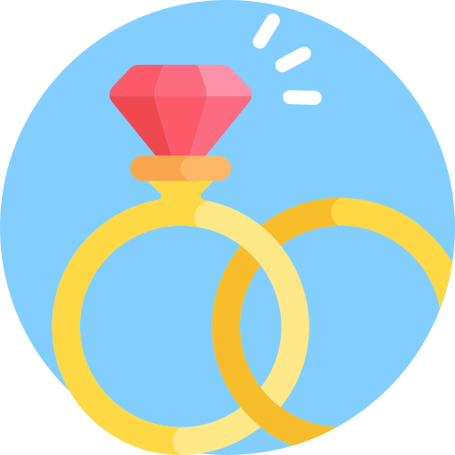 Engagement ring Detailed Flat Circular Flat icon