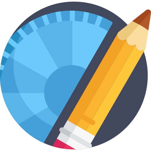 Protractor Detailed Flat Circular Flat icon