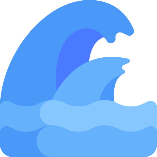 波 Kawaii Flat icon