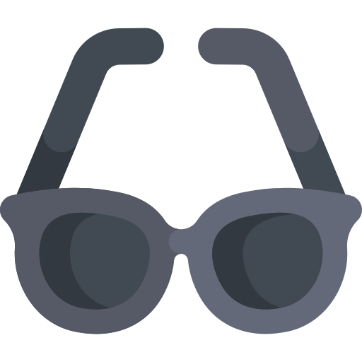 occhiali da sole Kawaii Flat icona