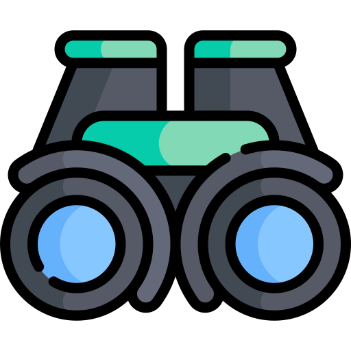 Binoculars Kawaii Lineal color icon