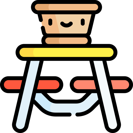 ピクニック用のテーブル Kawaii Lineal color icon