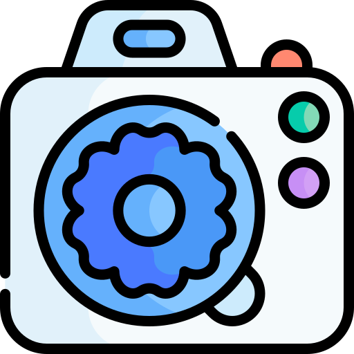 カメラ Kawaii Lineal color icon