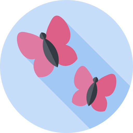 蝶 Flat Circular Flat icon