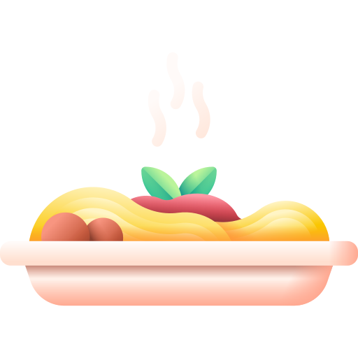 espaguetis 3D Color icono