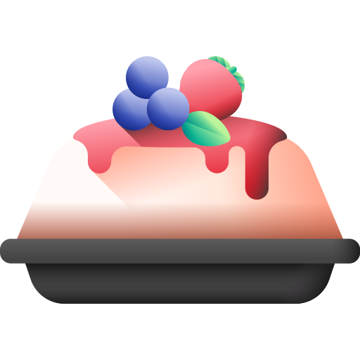 Panna cota 3D Color icon