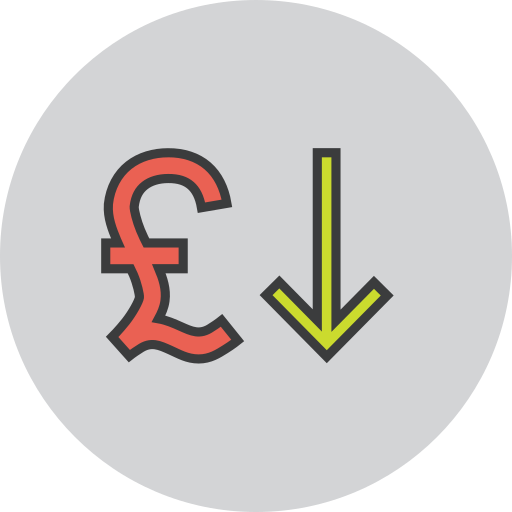Pound Amogh Design Rounded Lineal Color icon