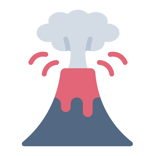 火山の噴火 Generic color fill icon