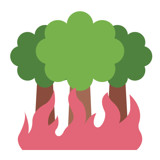 incendio forestal Generic color fill icono