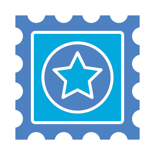 Stamp Generic color fill icon