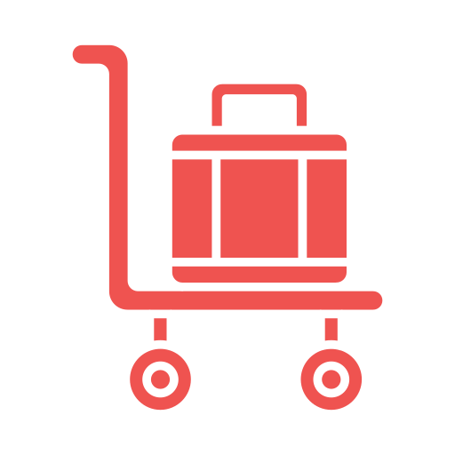 wózek lotniskowy Generic color fill ikona