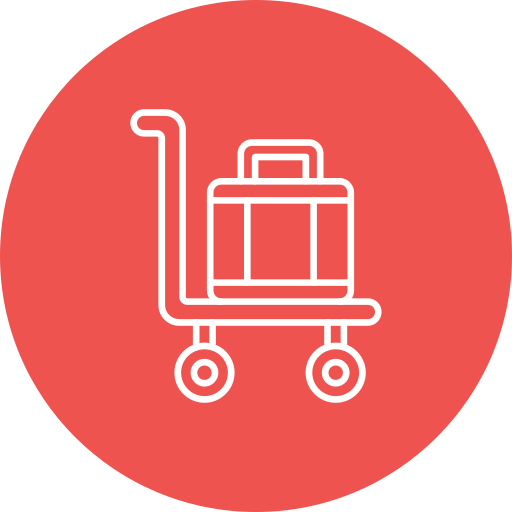 Airport cart Generic color fill icon